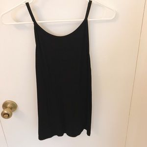Open Back Black Tank